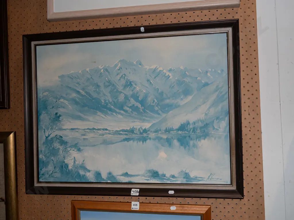 framed print - lake and mountain scene - fading Image 1++