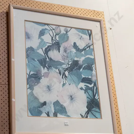 framed print - flowers - fading