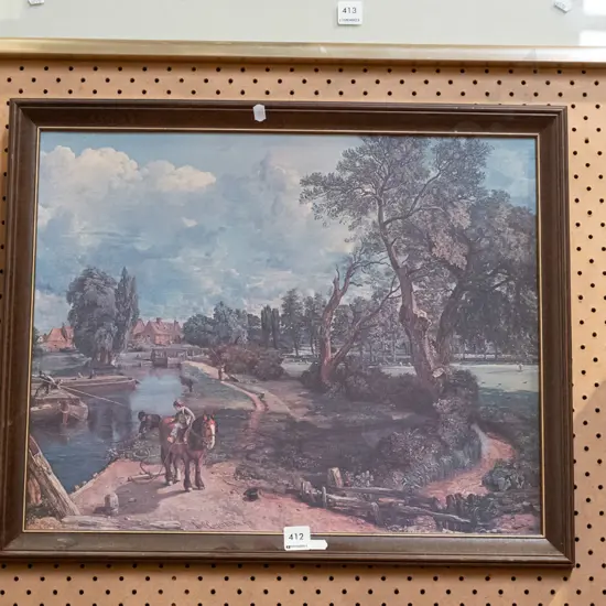 framed Constable print