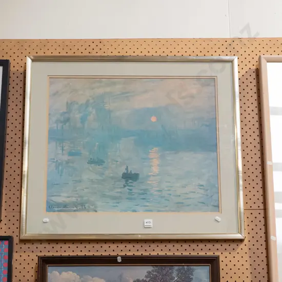 framed Monet print - fading