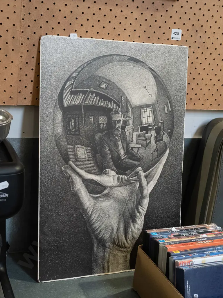 unframed print - man holding crysatal ball Image 1++