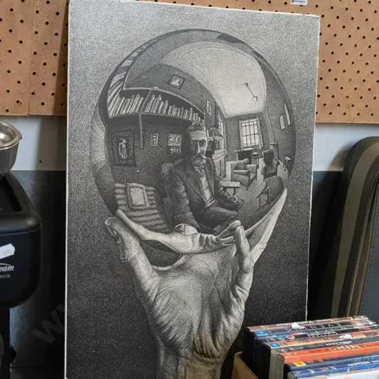unframed print - man holding crysatal ball