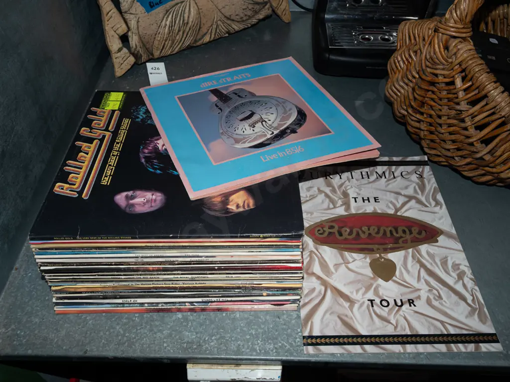 LPs; Rolling Stones, Deep Purple, Super Tramp, 2x 1980s concert programmes Image 1++