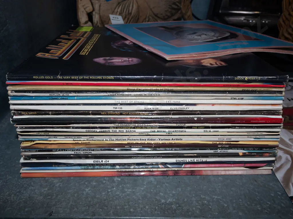 LPs; Rolling Stones, Deep Purple, Super Tramp, 2x 1980s concert programmes Image 1++