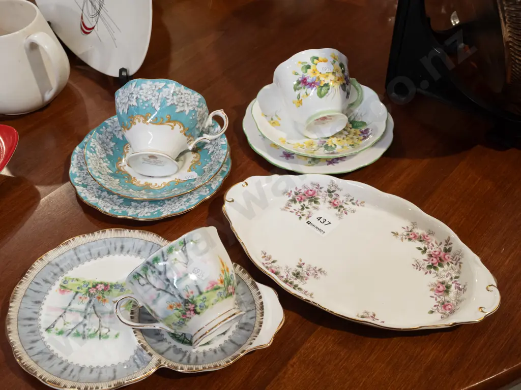 2x trios, tennis set, Royal Albert dish Image 1++
