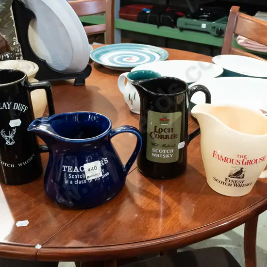 4x whisky jugs