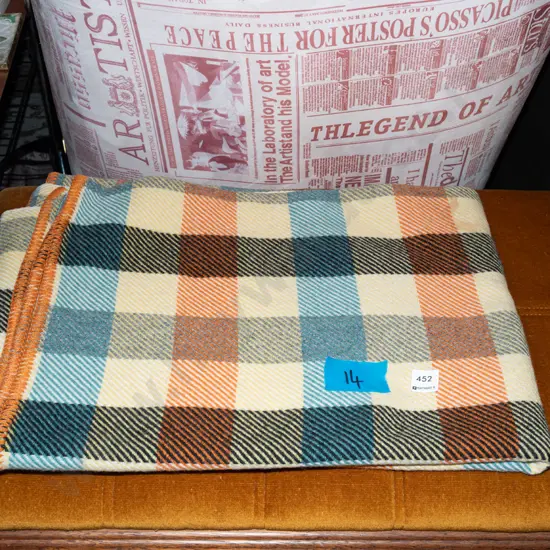 checked woollen blanket