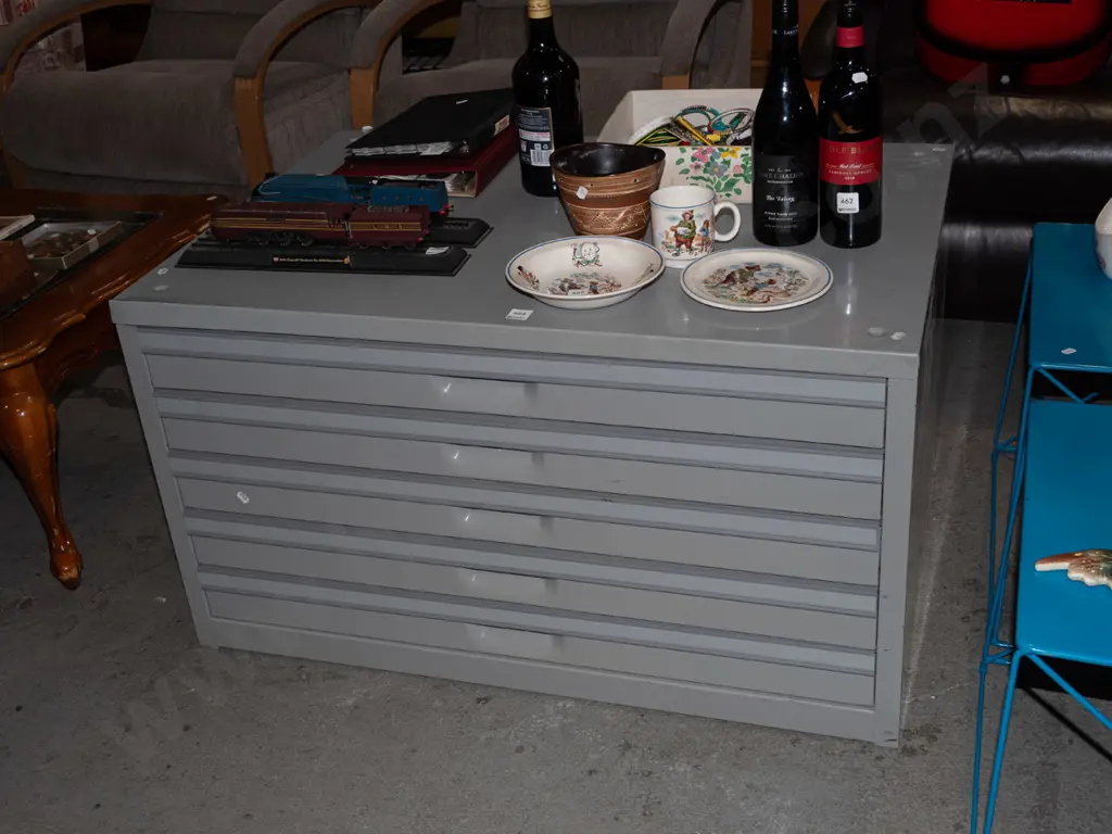 metal 5 drawer plan drawers H540 W960 D660 Image 1++