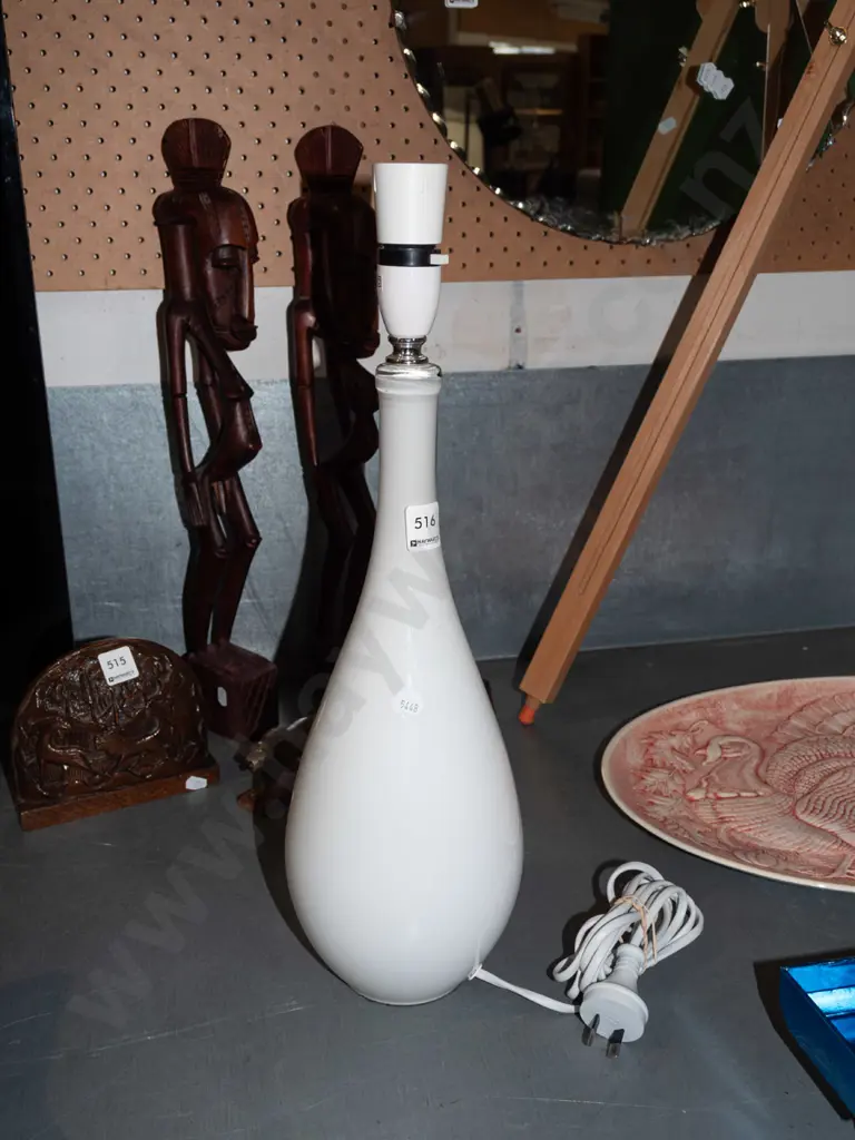 white glass table lamp base H480 Image 1++