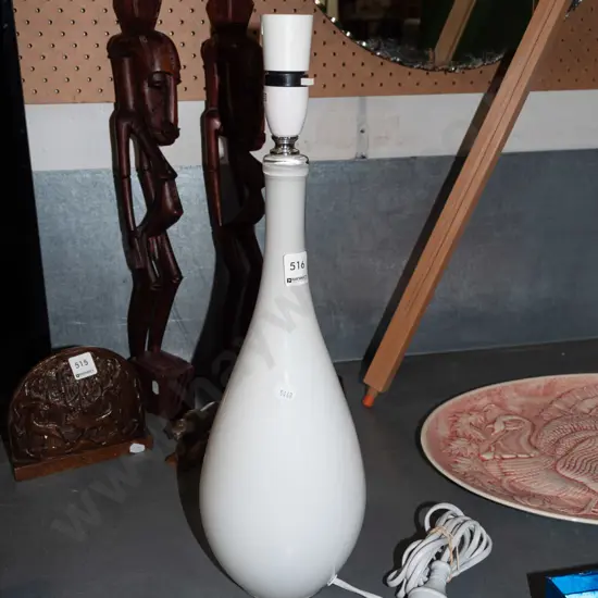 white glass table lamp base H480