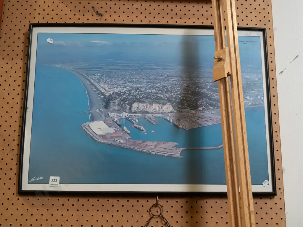 framed Thomas White poster print - Napier Port 1993 Image 1++