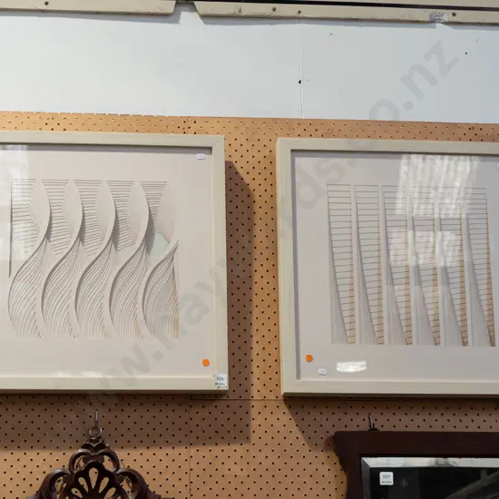 2x 3D cut out artworks - abstracts