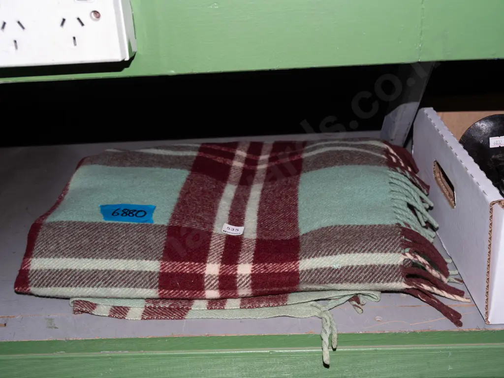 checked travel blanket Image 1++