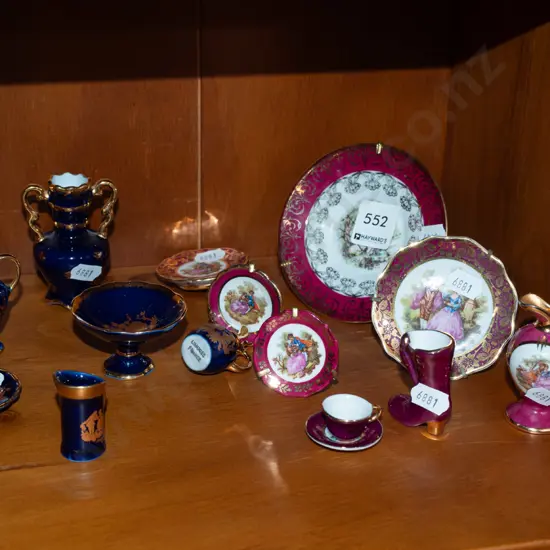 various Limoges miniatures