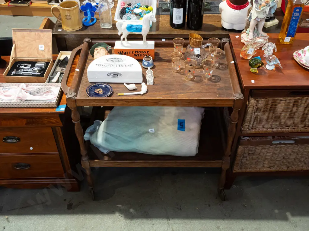 oak tea trolley Image 1++