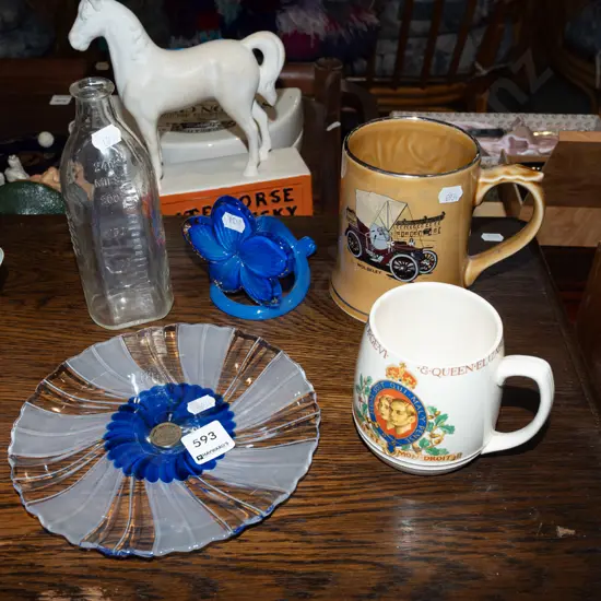 measuring bottle, beer mug, coronation mug etc