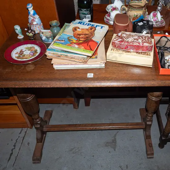 solid oak hall table H800 W910 D480