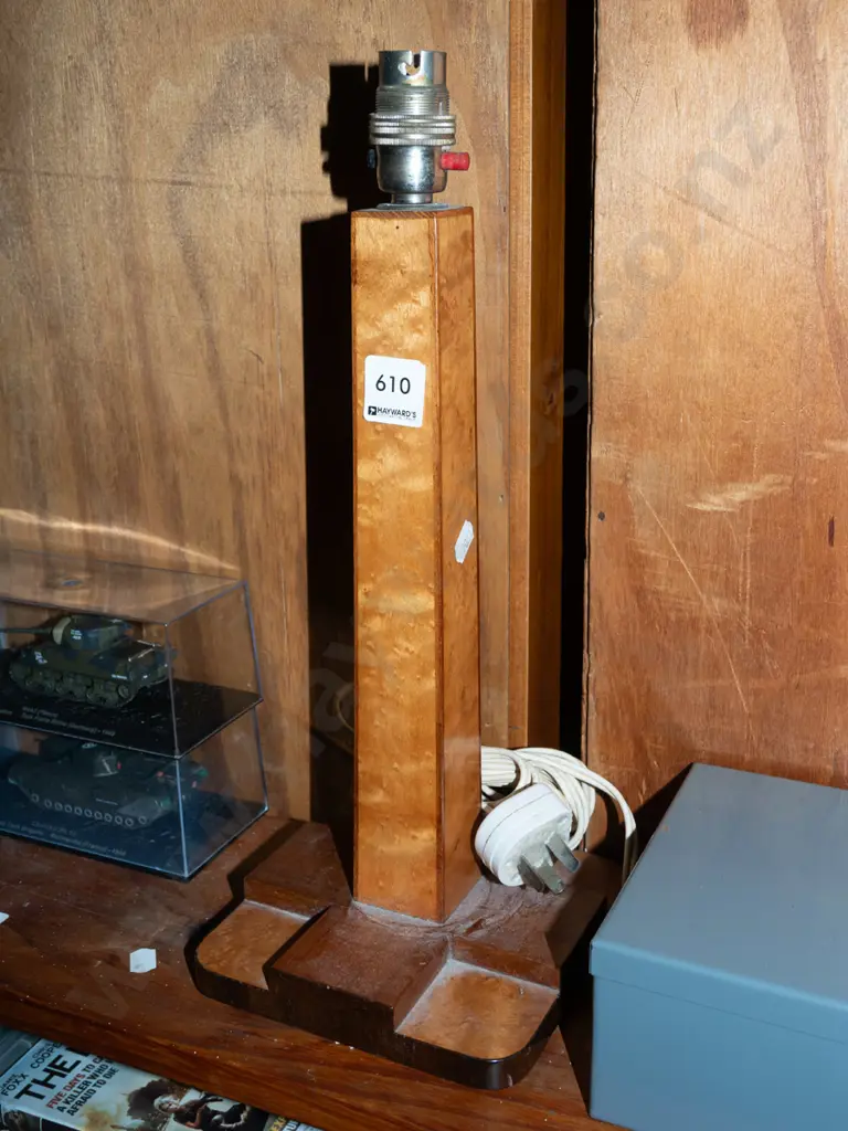 deco wooden table lamp base H380 Image 1++