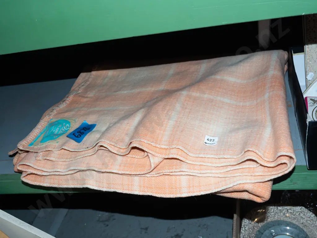 checked woollen blanket Image 1++