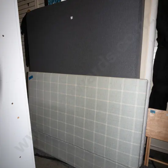 queen bed base, mattress and headboard