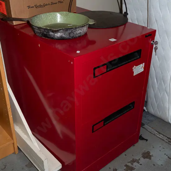 Precision 2 drawer filing cabinet - key in office
