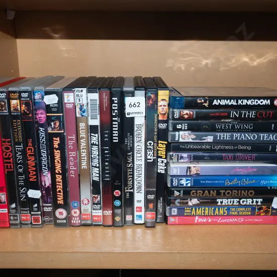 DVDs, blu rays