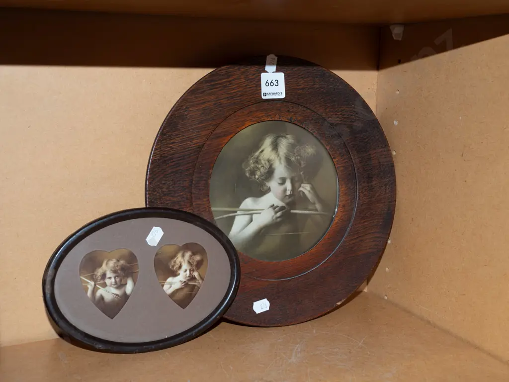 framed cherub prints Largest Diam270 Image 1++