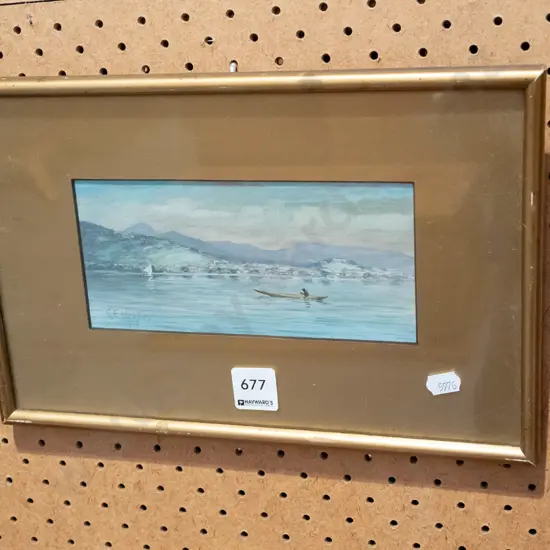framed print - kayak on water