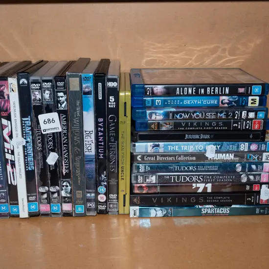 DVDs, blu rays