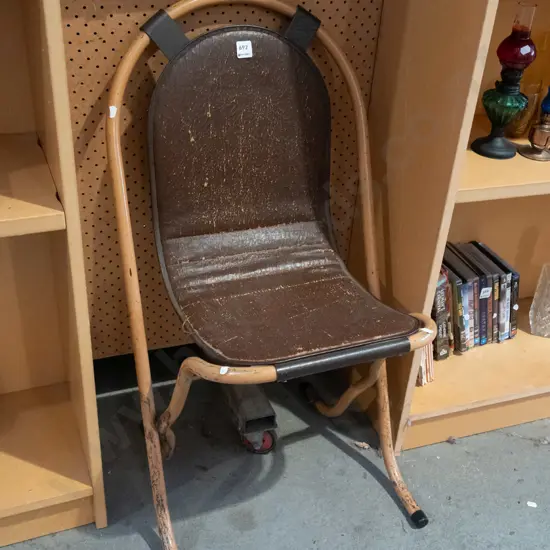 vinyl metal chair