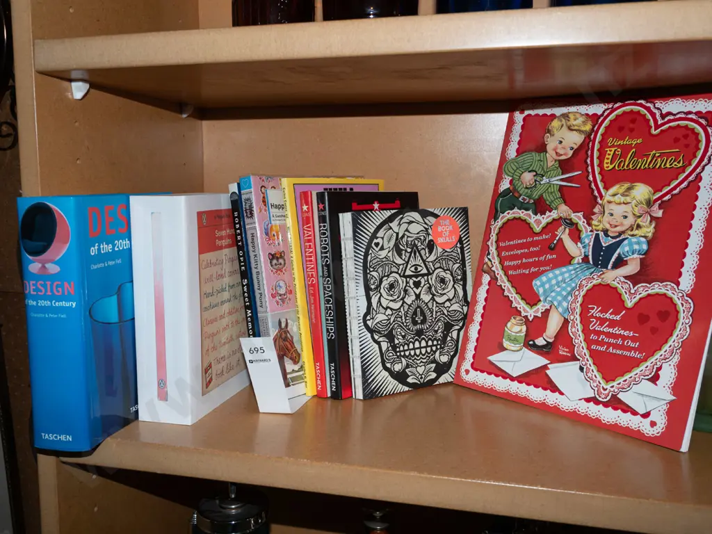 various design and retro books - Penguin book covers, Taschen robots, valentines, Viva Posada, Book of Skulls etc. Image 1++