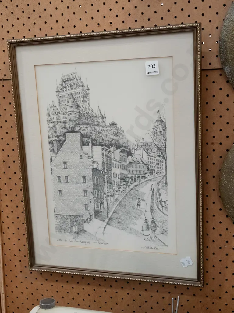 framed print - street scene Quebec Image 1++