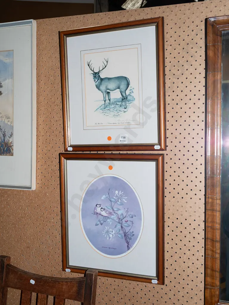 2x  framed prints - orange dots Image 1++
