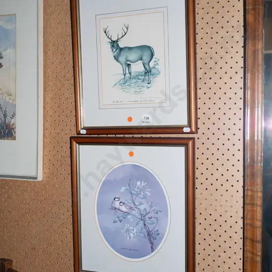 2x  framed prints - orange dots