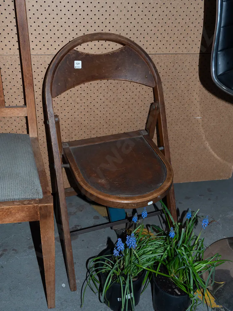 vintage bentwood fodaway deck chair Image 1++
