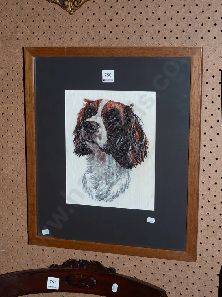 framed needlework - dog Image 1++