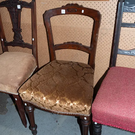 turned leg and upholstered dining chair