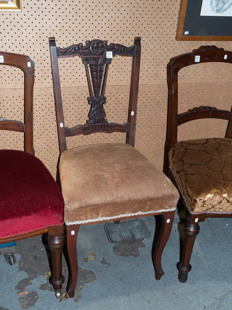 cab leg Victorian splat back hall chair Image 1++
