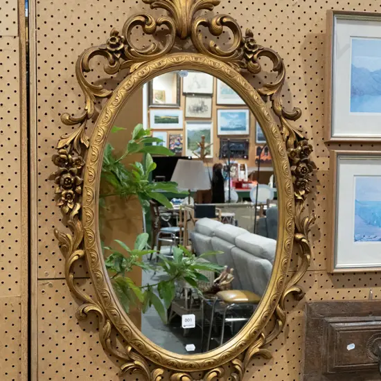 ornate gilt framed mirror H890