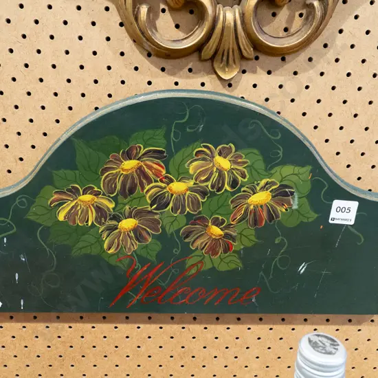 hand painted Welcome sign