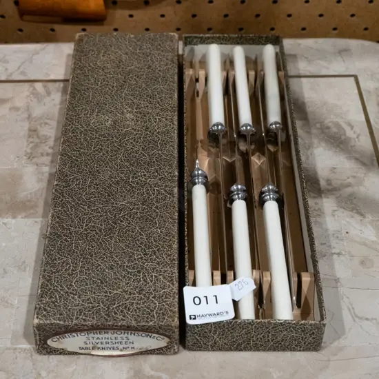 cased as new bone handled knives