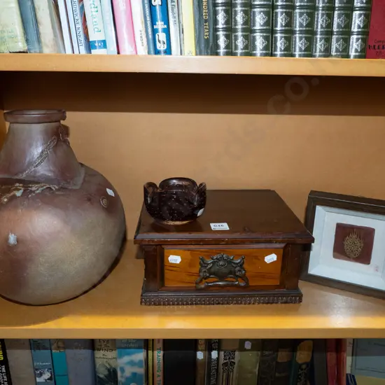 pottery vase, chest, Asian 3D art etc 