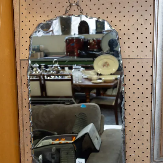 scalloped edge wall mirror