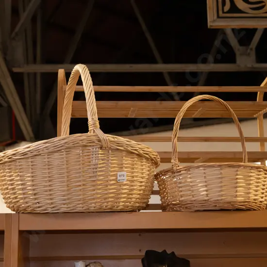 2x cane baskets