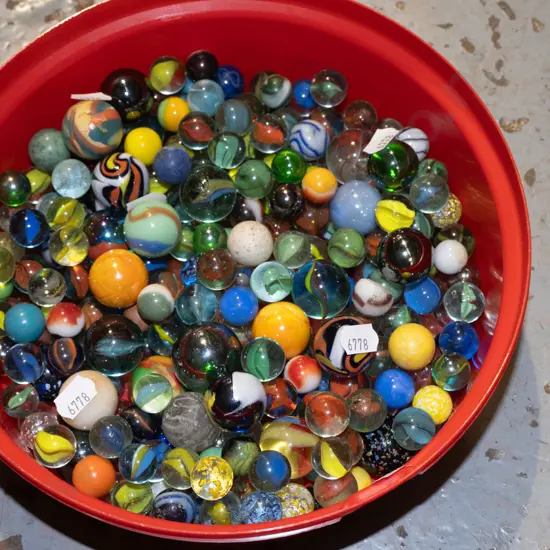 tub of marbles