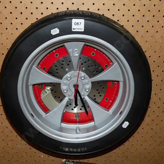 car wheel clock
