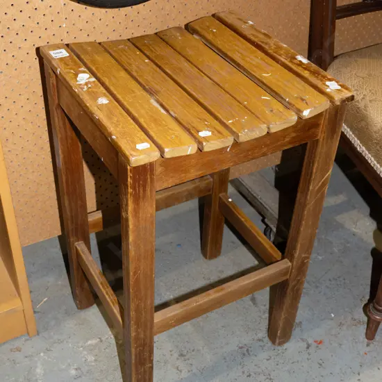 solid wood bar stool - has paint stains