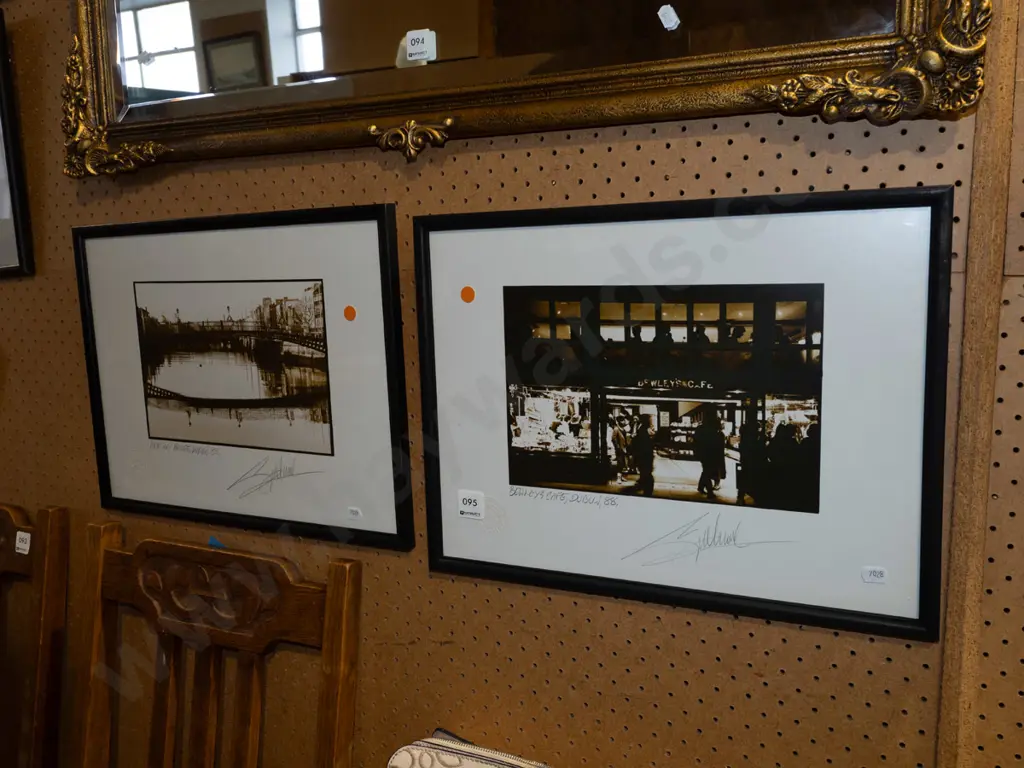 2x Giles Norman signed prints - Dublin - orange dots Image 1++