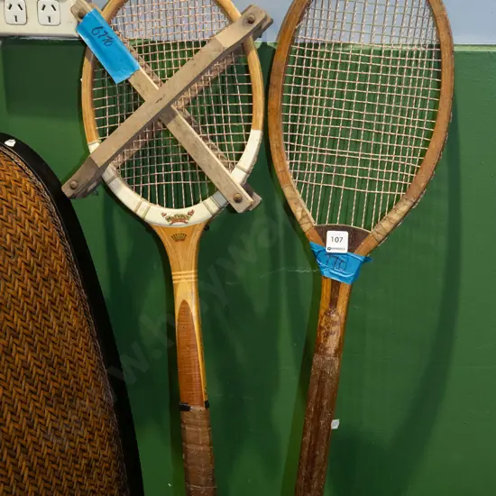 2x vintage tennis rackets