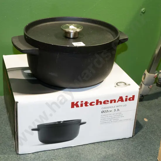 Kitchen aid cast iron casserole - marks to inside